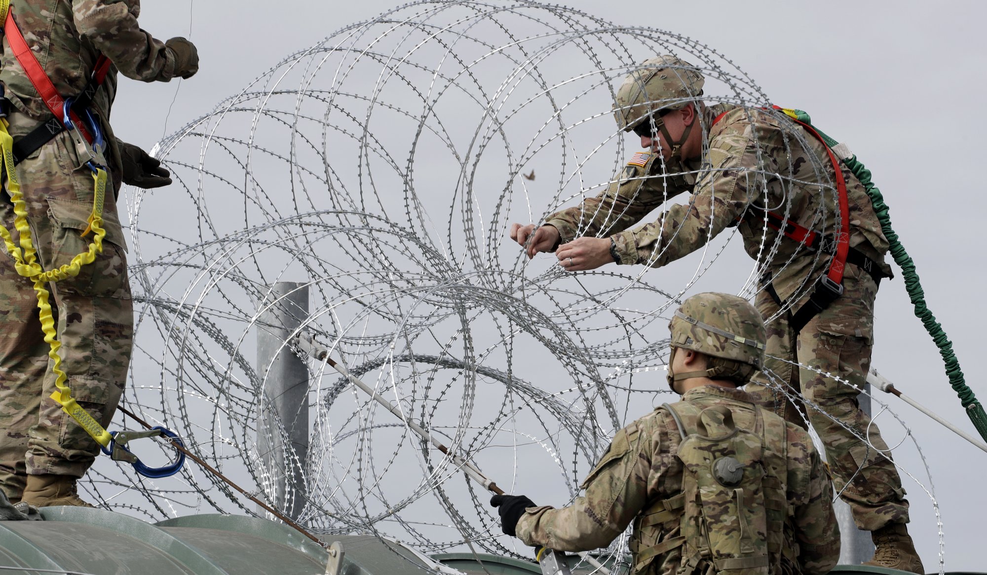 Image result for photos of us active military at us southern border