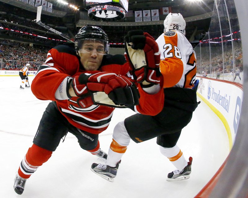 schneider devils blank flyers 4 0 to stop 7 game slide first flyers game 2016