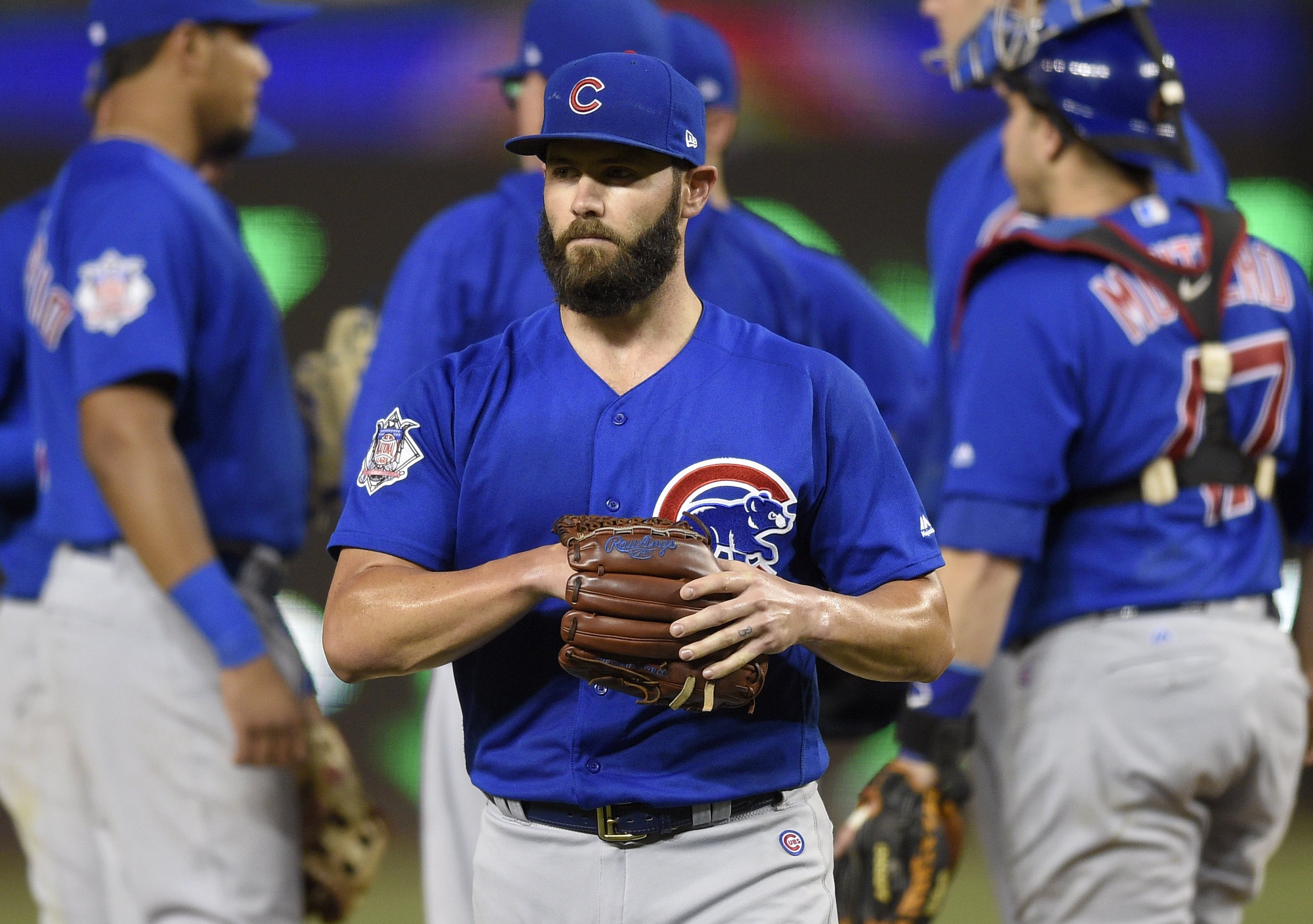 Cubs catcher Montero blames Arrieta for Nats' 7 stolen bases AP News