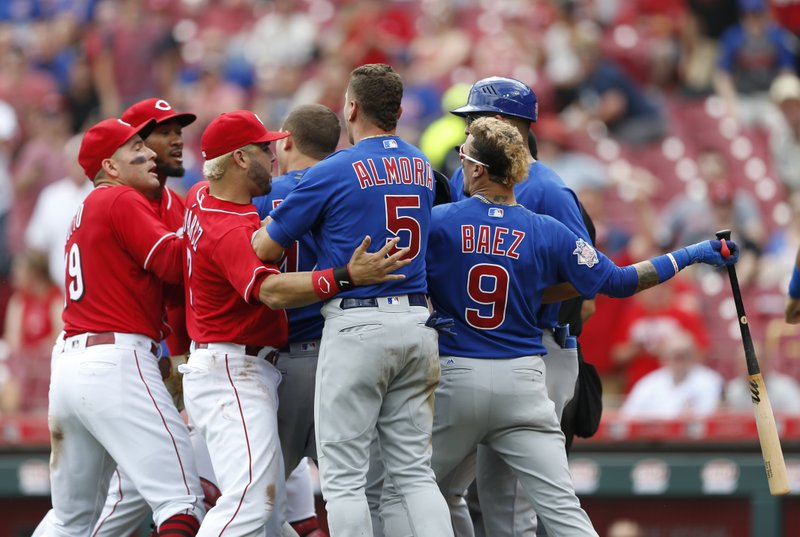 Cubs Reds Involved In Brief Bench Clearing Incident