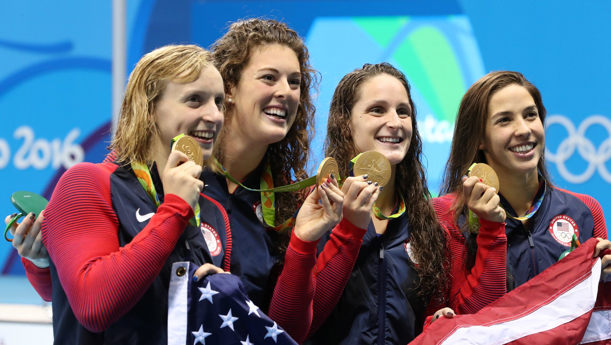 Katie Ledecky Wins 3rd Gold Medal With Dominating Relay Swim