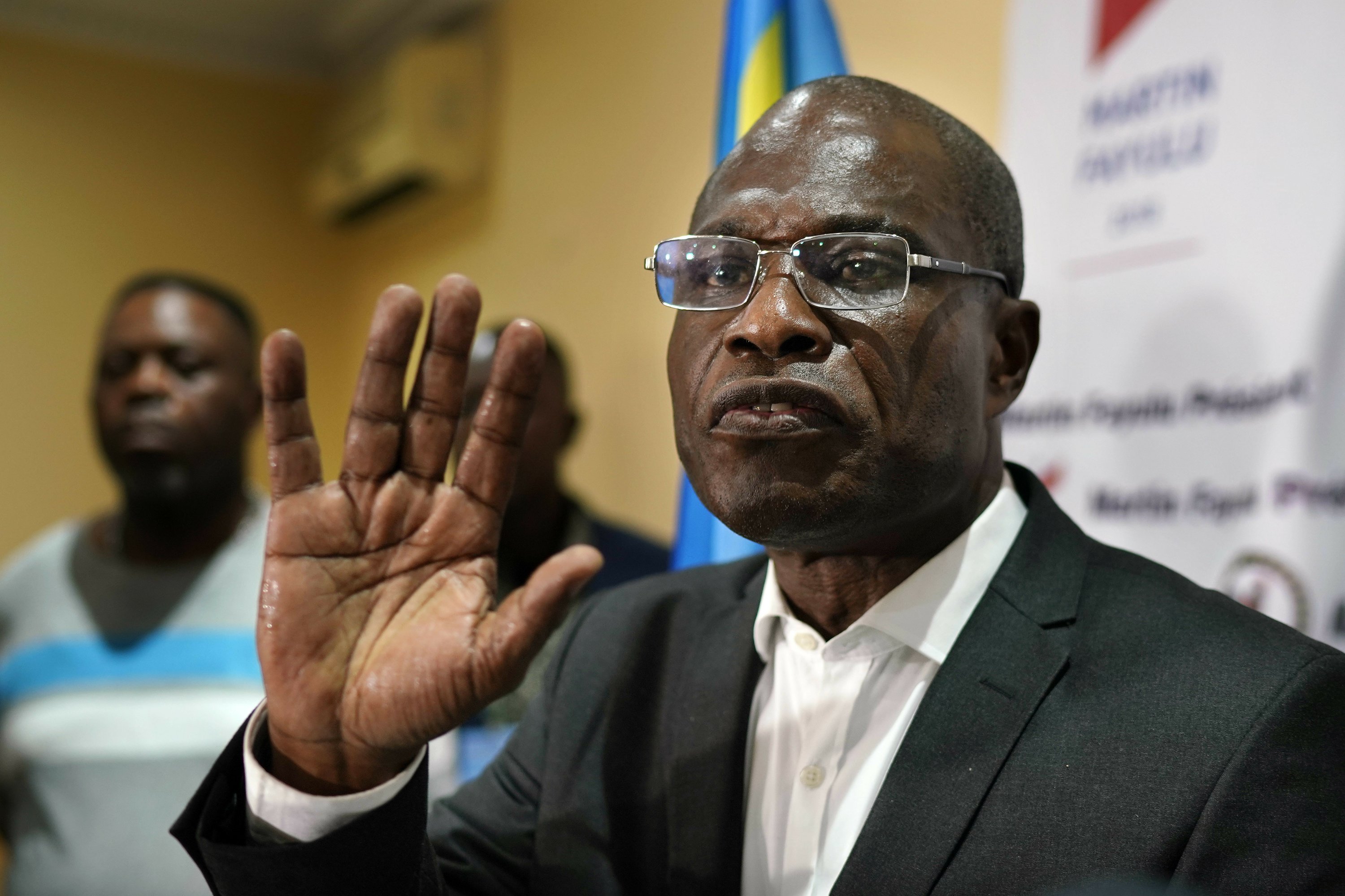 The Latest: Opposition candidate Fayulu denounces results