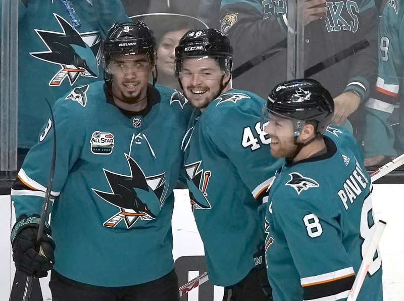 san jose sharks hat trick