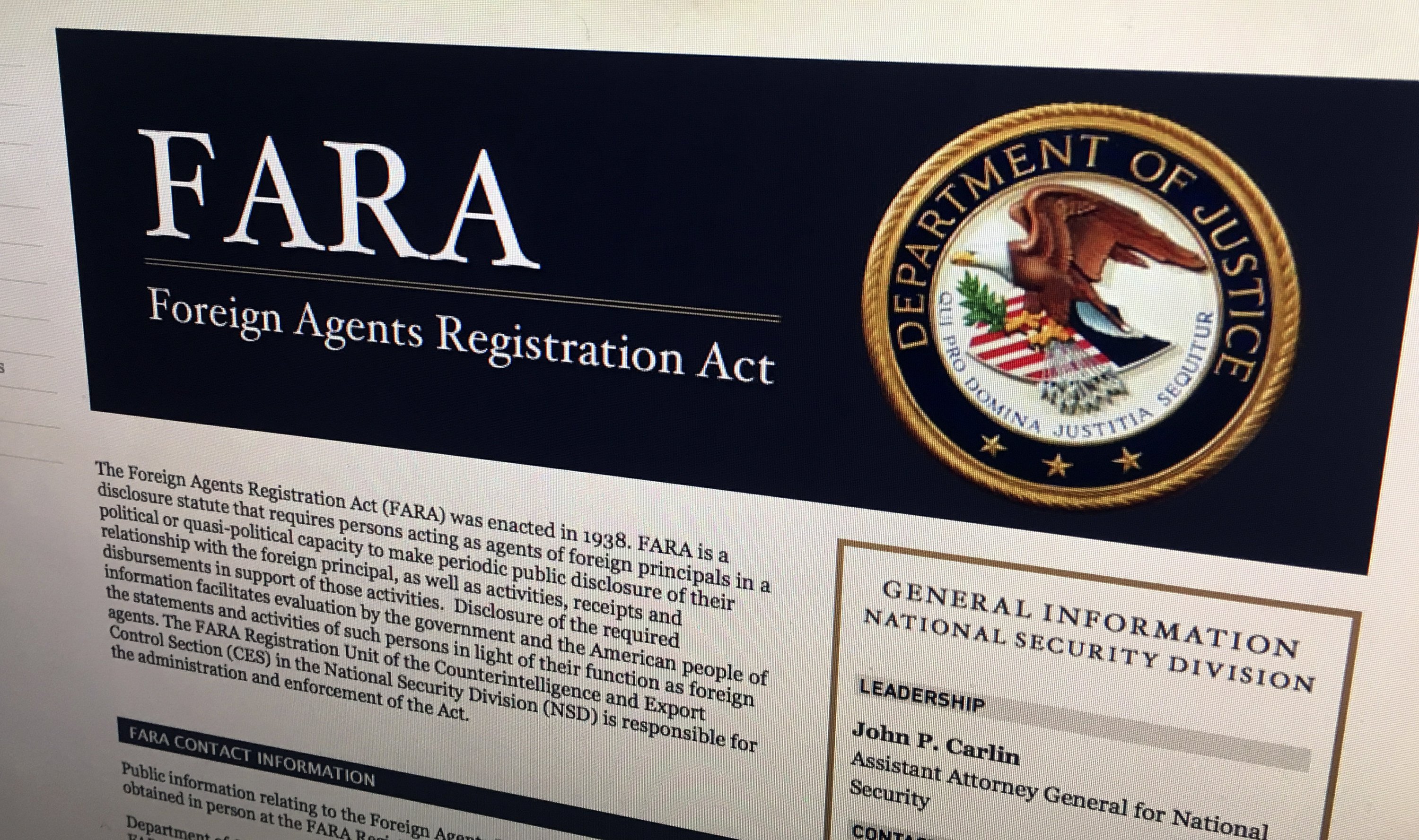 Закон иностранных. Закон fara. Foreign agents Registration Act. Закон о регистрации иностранных агентов США. Fara закон об иностранных агентах.