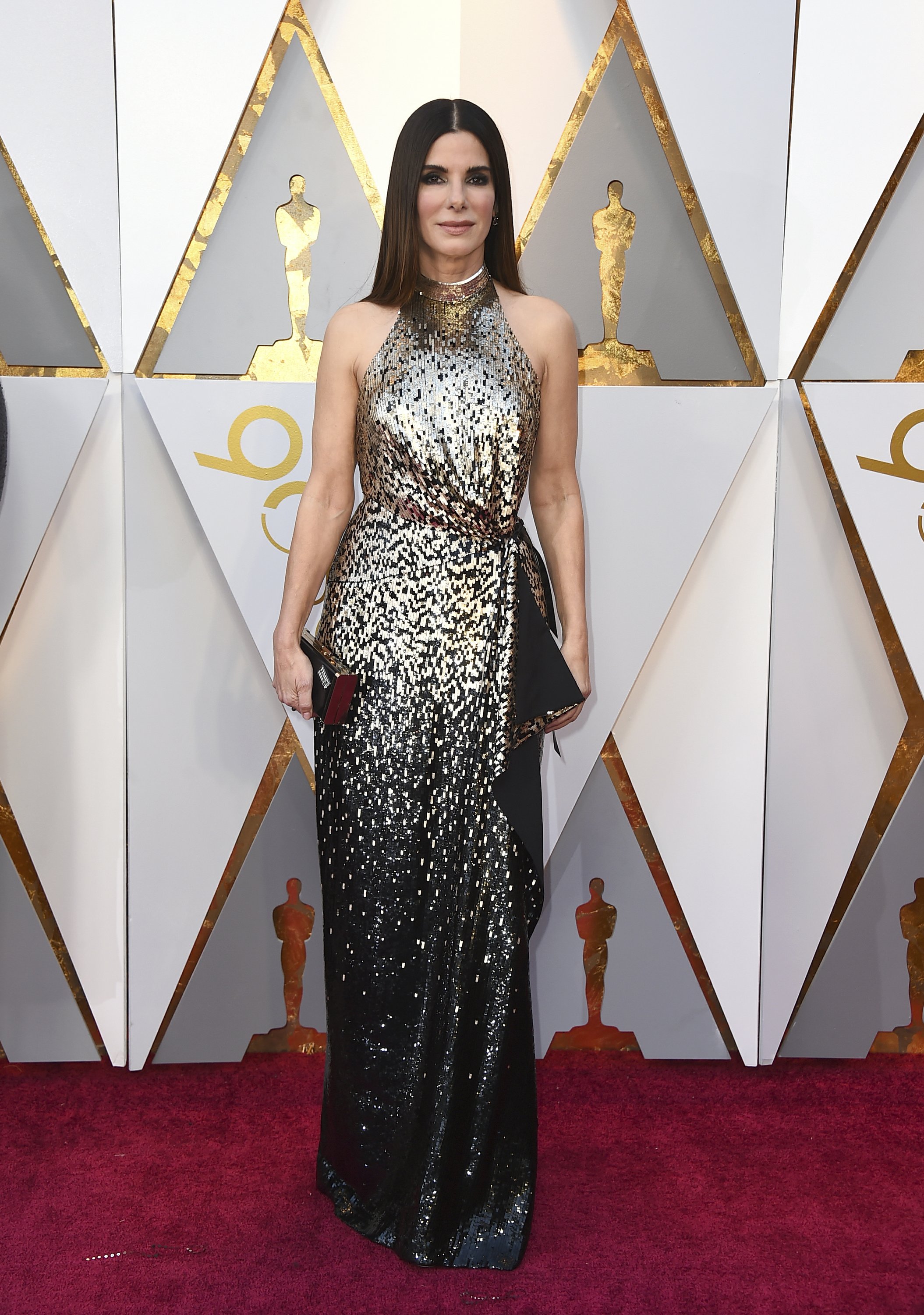 Sandra Bullock Louis Vuitton Dress at the Oscars 2018