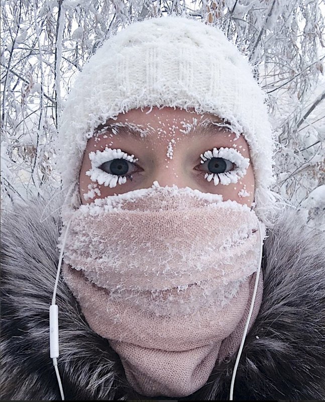 Even The Eyelashes Freeze Russia Sees Minus 88 6 Degrees F