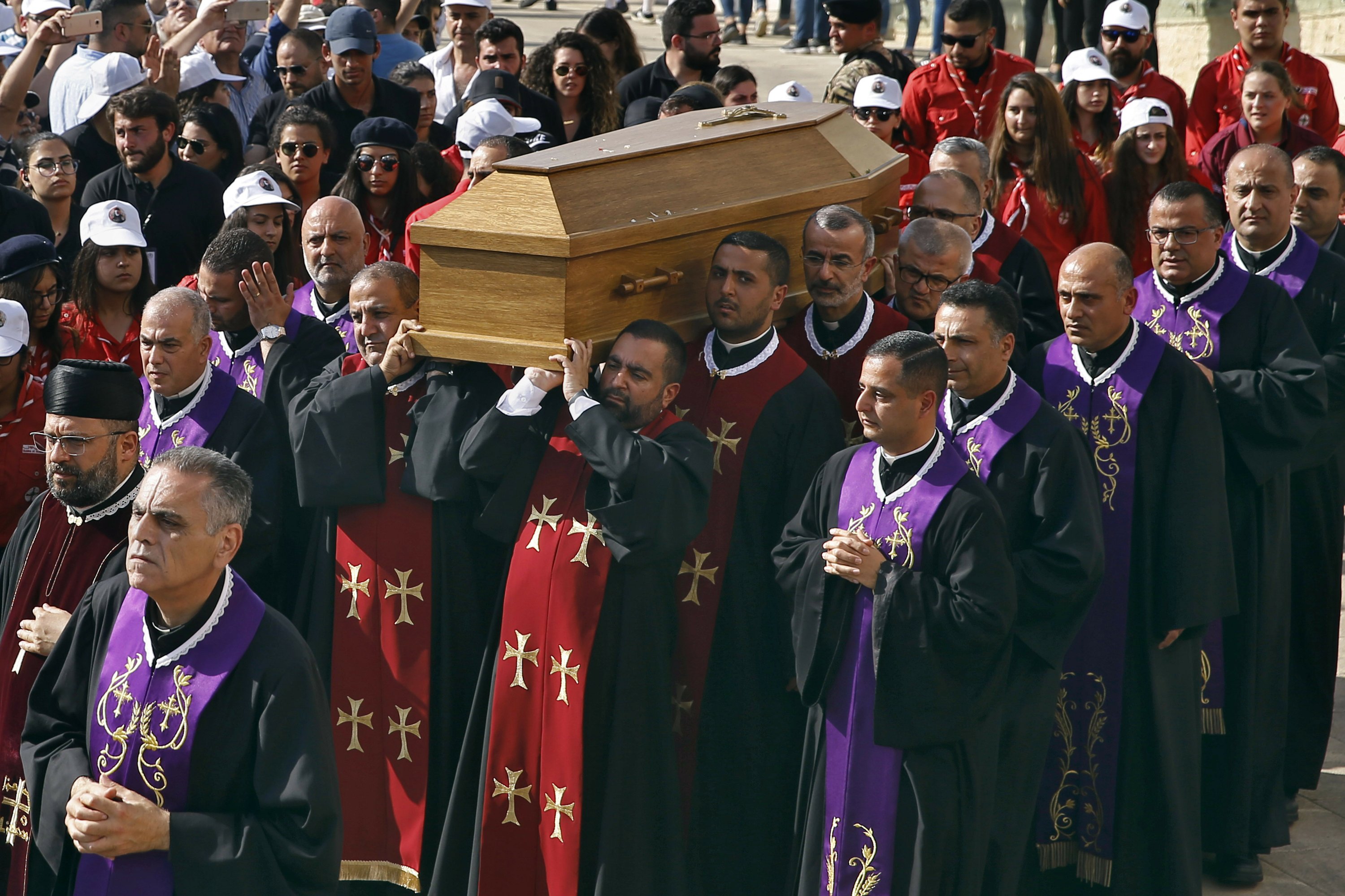 Lebanese bid farewell to ex-cardinal at state funeral.