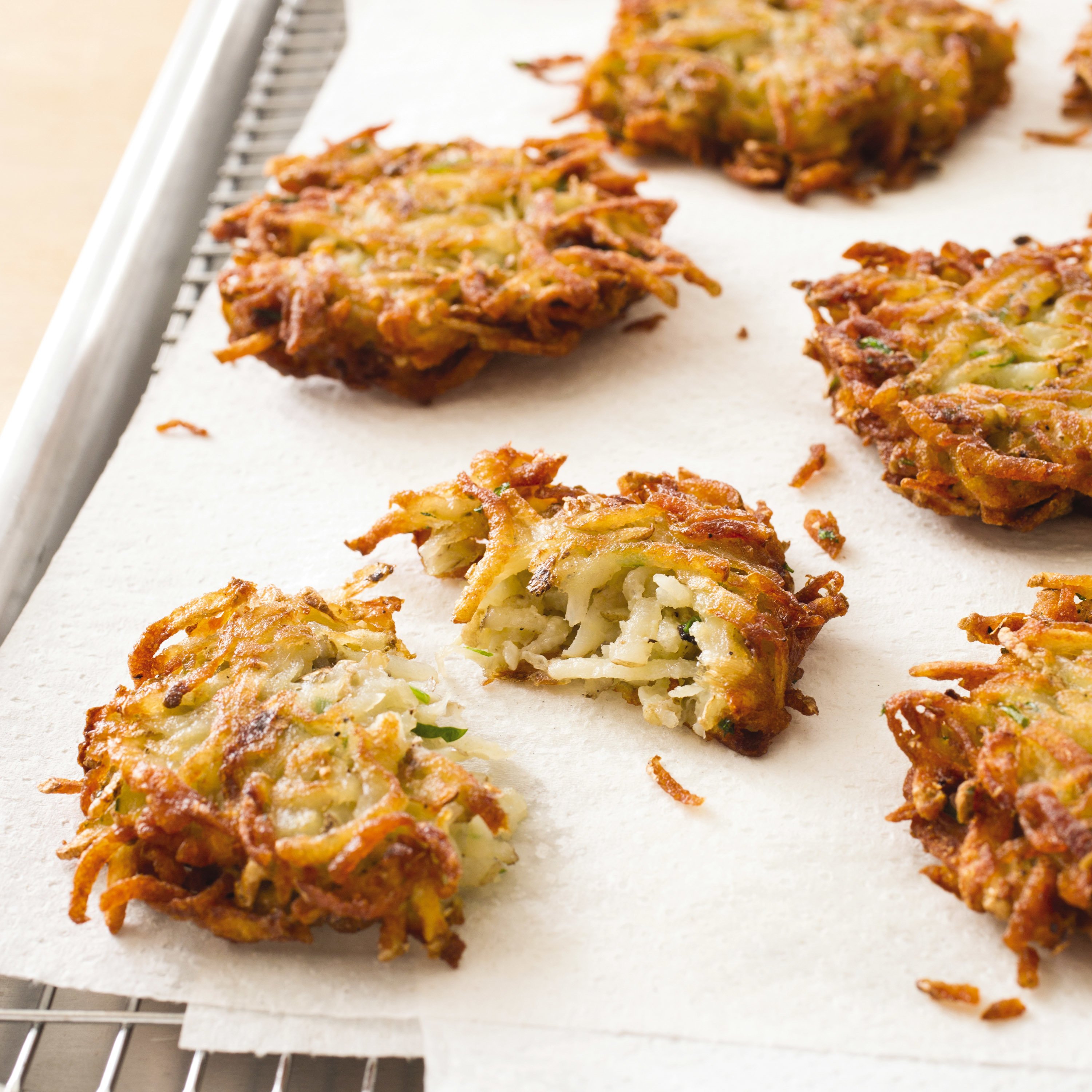 Crispy potato pancakes are the perfect base for toppings