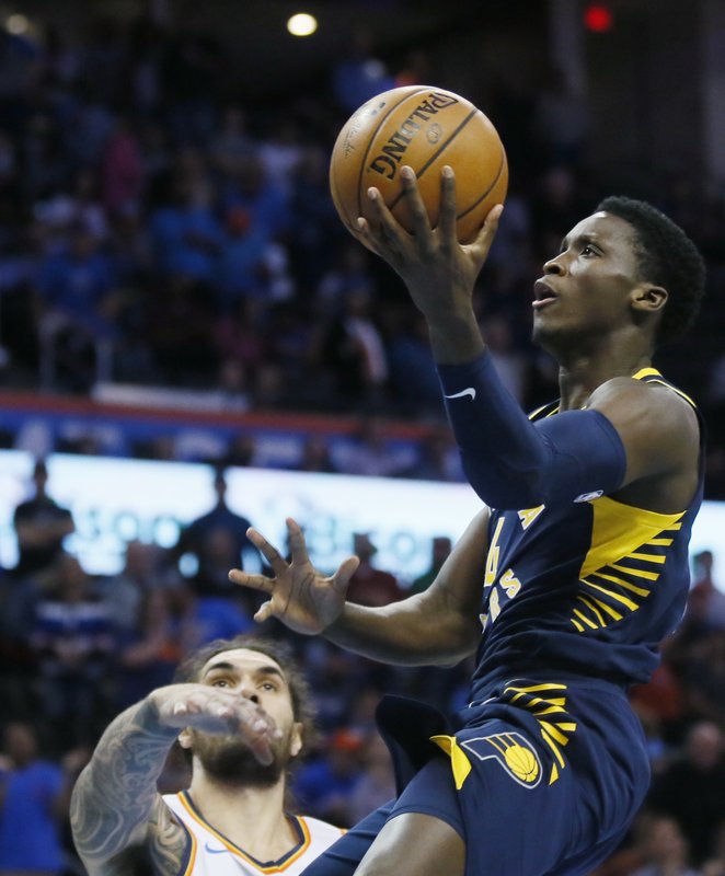 Paul George Oklahoma City Thunder Victor Oladipo Indiana Pacers