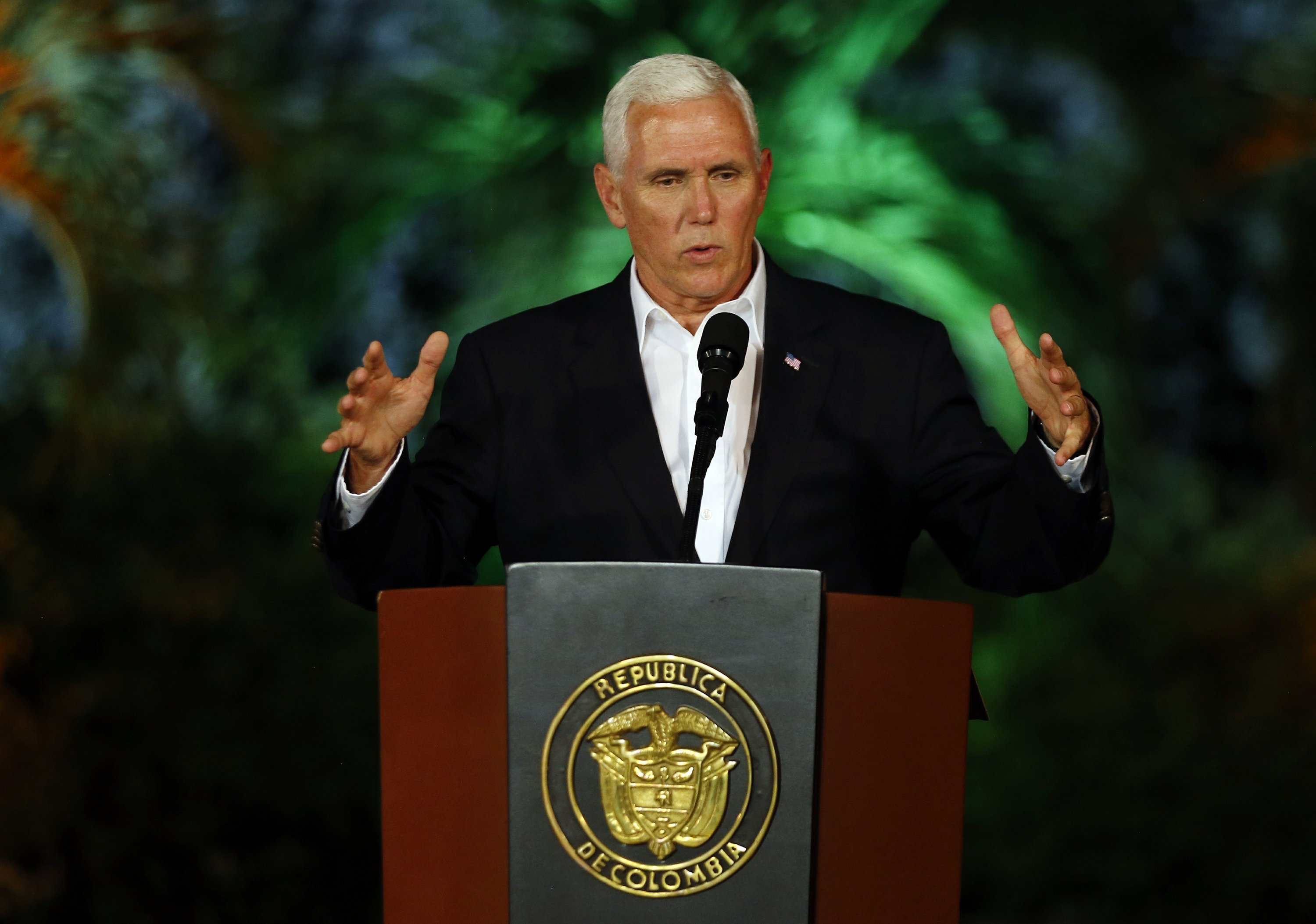 In Colombia, Pence tries to strike balance on Venezuela