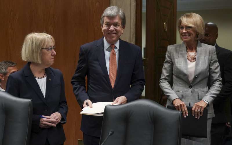 Betsy DeVos, Sen. Patty Murray, Roy Blunt