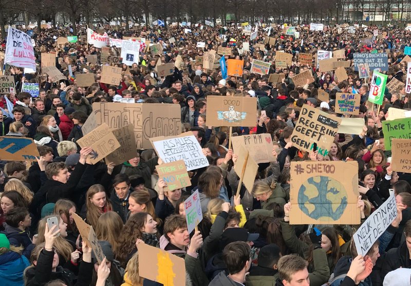 Dutch Students March For Better Climate Policies