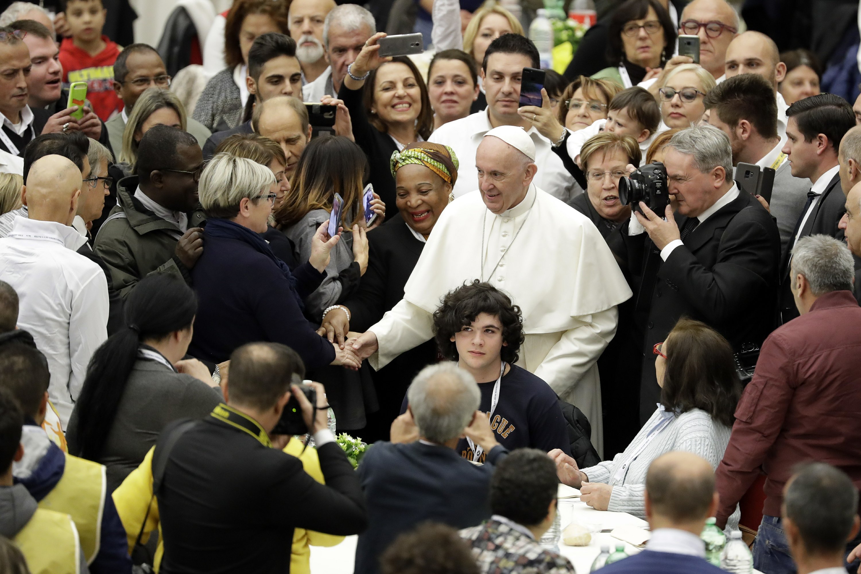 Pope decries that 'wealthy few' feast on what belongs to all