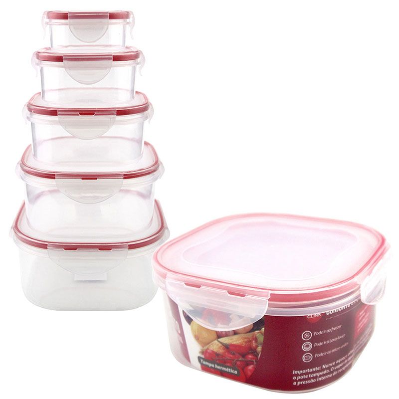 CK1280 - POTE PLASTICO A1 1800ML 5 PCS