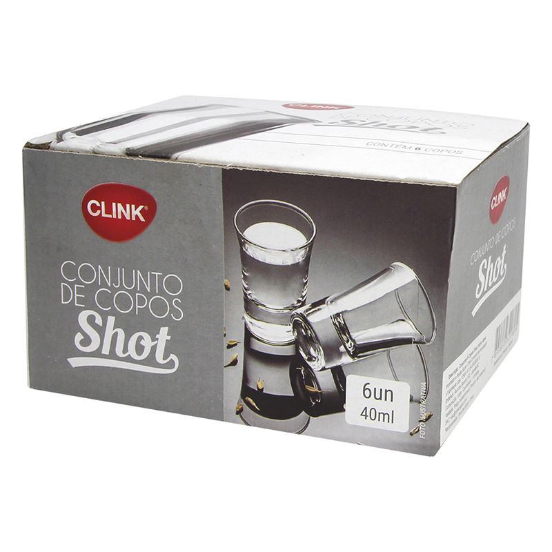 CONJUNTO 6 COPOS SHOT VIDRO 40ML