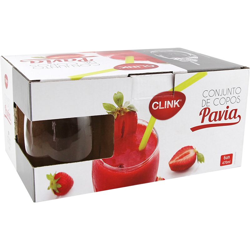 CONJUNTO 6 COPOS VIDRO 470ML 12X7CM (1UN)