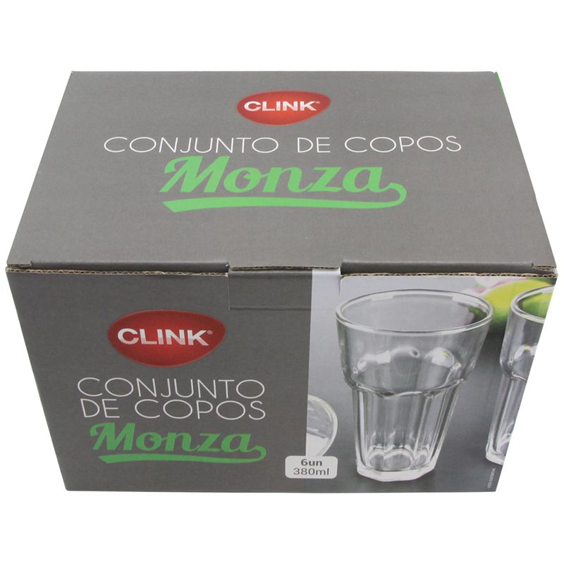 CONJUNTO 6 COPOS VIDRO 350ML 14,5X8CM (1UN)