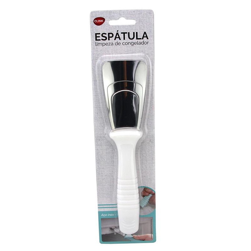 ESPATULA CONGELADOR PLASTICO E INOX 17X4CM (1UN)