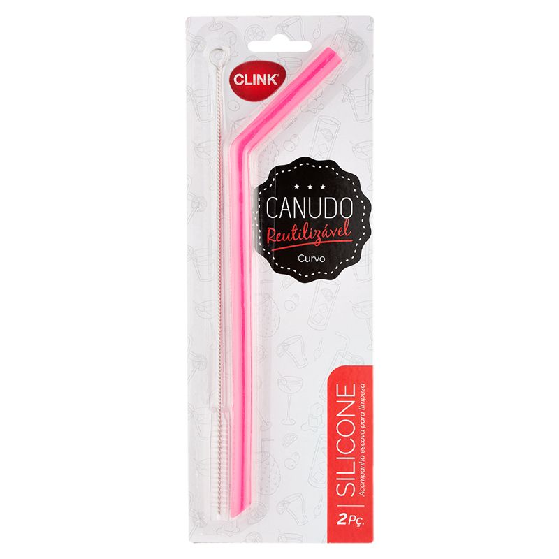 KIT CANUDO CURVO SILICONE E ESCOVA 25X1CM (1UN)