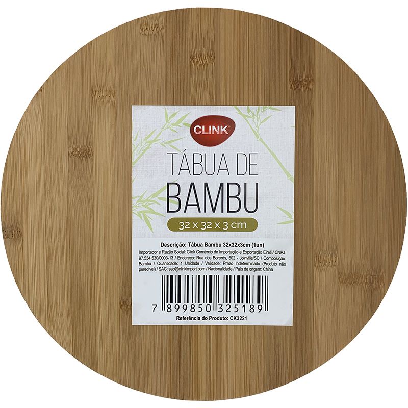 CK3221 - TABUA BAMBU 32X32X3CM (1UN)