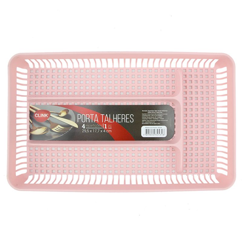 CK3234 - ORGANIZADOR TALHER GAVETA 4 DIVISORIAS PLASTICO 29,5X17,7X4CM (1UN)