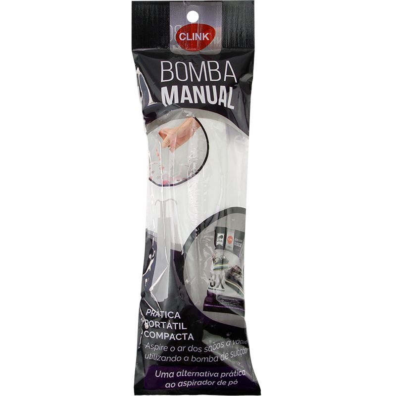 BOMBA DE AR MANUAL PLASTICO 20X4CM (1UN)