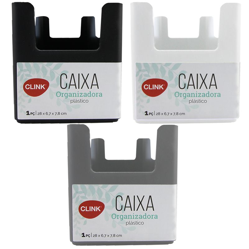 CAIXA ORGANIZADORA PLASTICO 28X6,7X7,8CM (1UN)