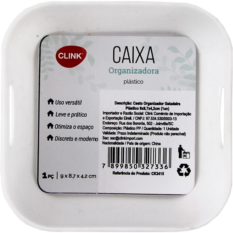 CESTO ORGANIZADOR PLASTICO 9X8,7X4,2CM (1UN)