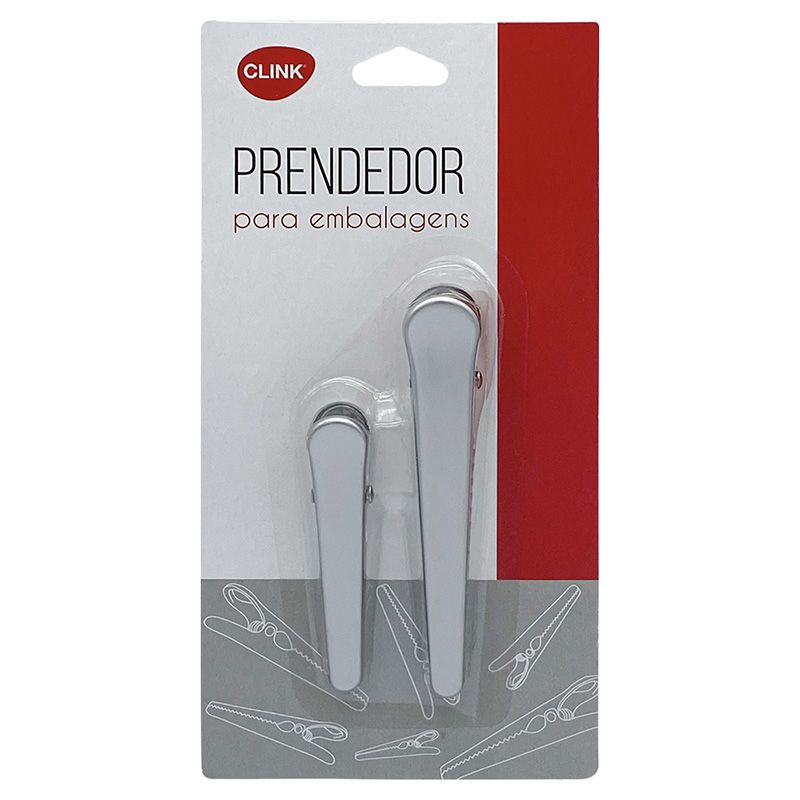 KIT 2 PRENDEDORES INOX 8CM/11,5CM