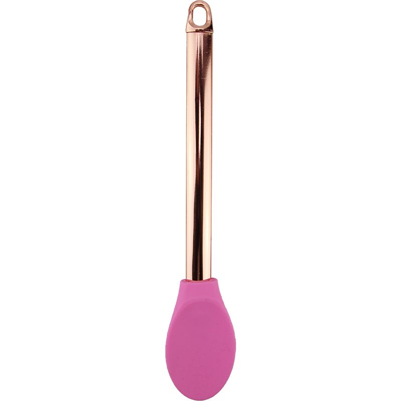 CK3546 - COLHER ROSE SILICONE E INOX 25X4,6CM (1UN)