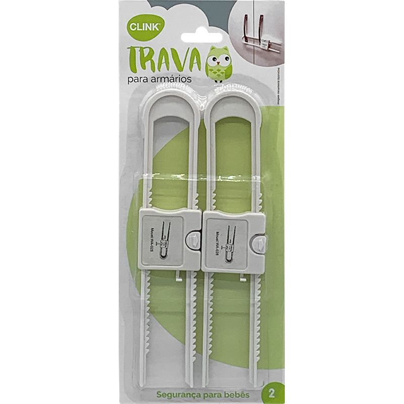 CK4003 - KIT 2 PCS TRAVA ARMARIO PLASTICO