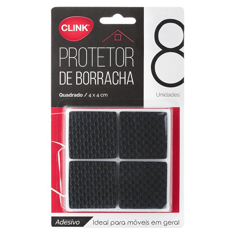 PROTETOR QUADRADO MOVEIS BORRACHA 4X4CM