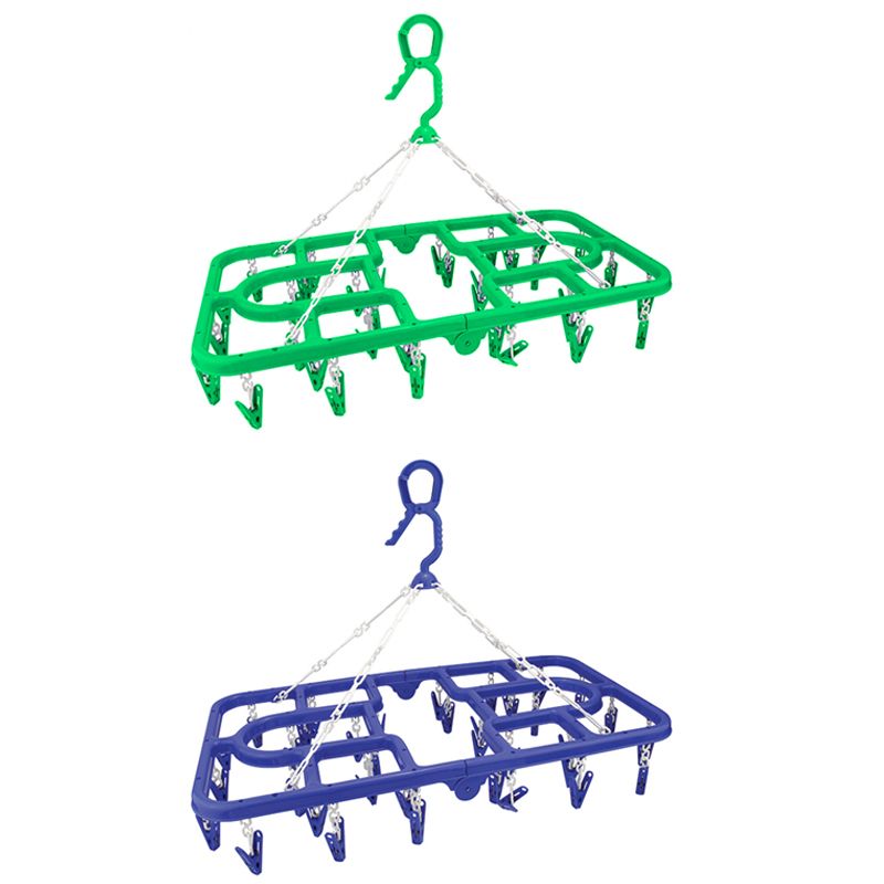 VARAL RETANGULAR DOBRAVEL 36 PRENDEDORES PLASTICO 64X34,5CM