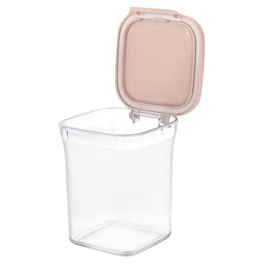 POTE QUADRADO PLASTICO 850ML 12X11X14CM