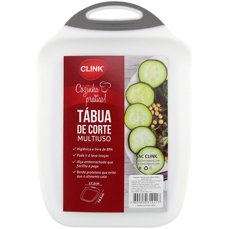 CK4357 - TABUA CORTE COLETORA PLASTICO 26,5X17,5X2CM