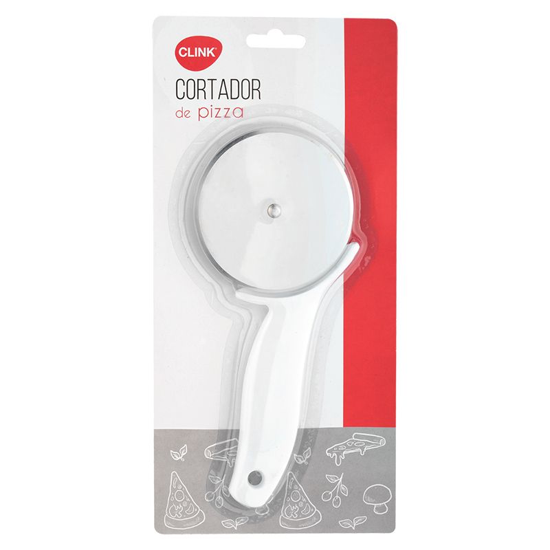 CORTADOR PIZZA ACO INOX PLASTICO 8CM