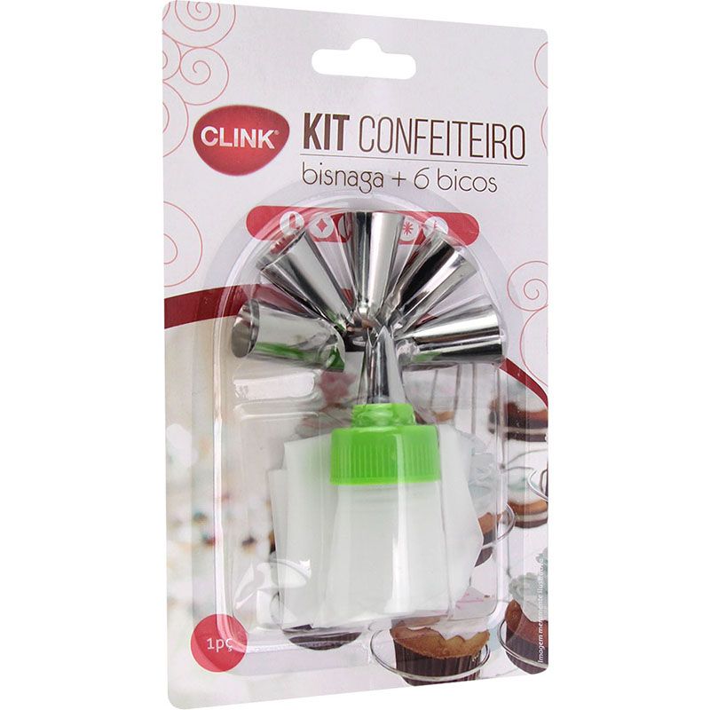 CK4594 - KIT CONFEITEIRO 6 BICOS INOX PVC