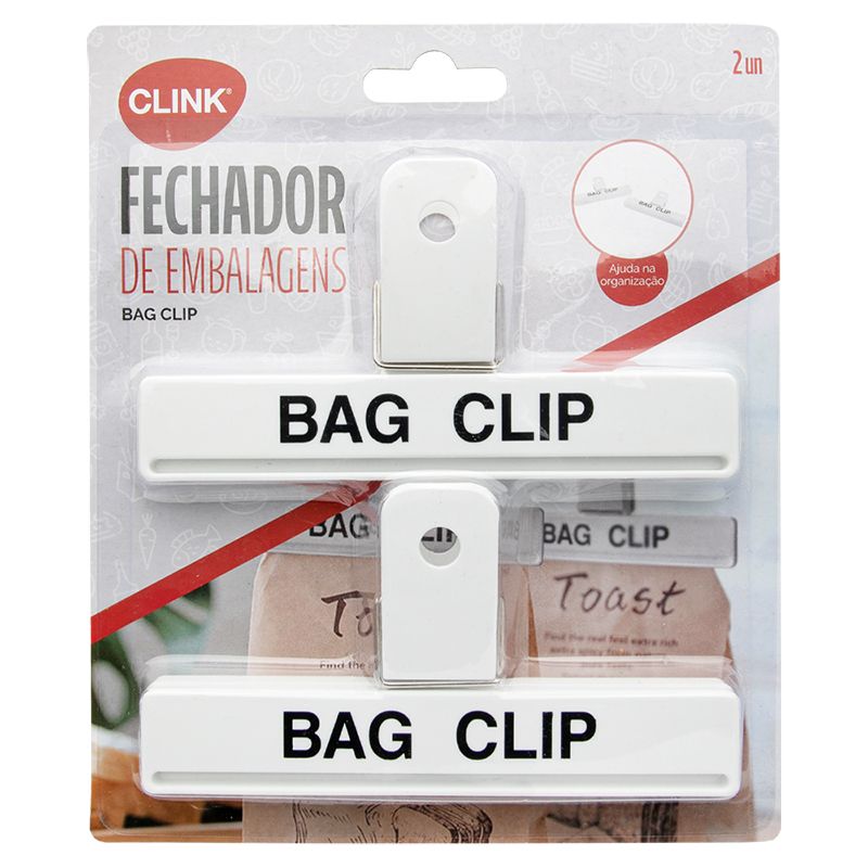 CK4636 - KIT 2 CLIPS EMBALAGENS PLASTICO 15,5CM