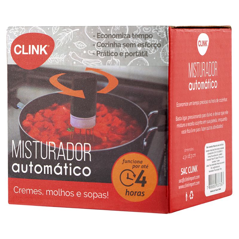 MIXER AUTOMATICO PLASTICO ACO INOX 4,3X18,3CM