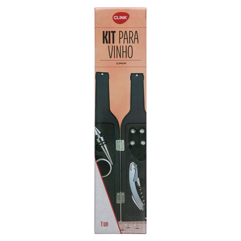 KIT 5 PCS VINHO ACO INOX 32,5X7CM