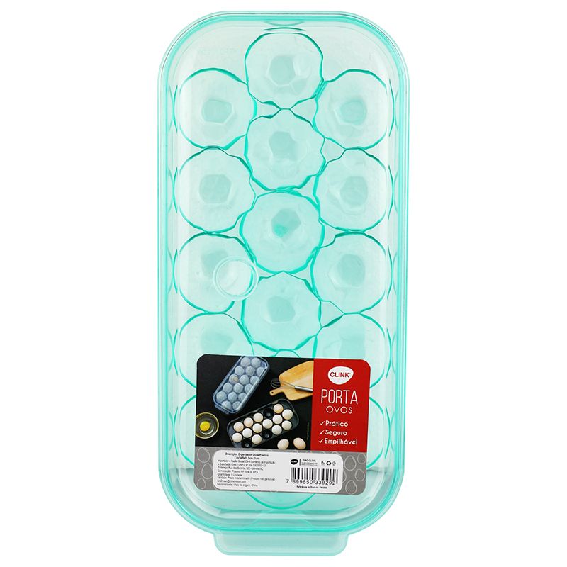 CK4999 - ORGANIZADOR OVOS PLASTICO 7,8X14,5X31,5CM (1UN)