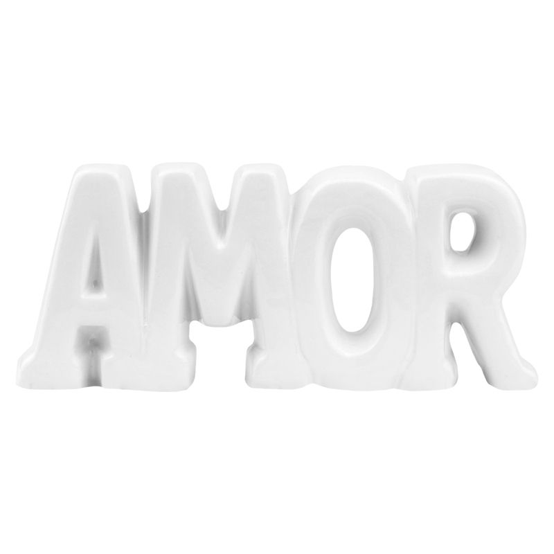 CK5060 - LETREIRO AMOR CERAMICA 7,7X3,2X18CM (1UN)