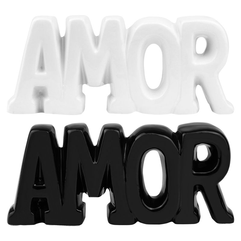 LETREIRO AMOR CERAMICA 7,7X3,2X18CM (1UN)