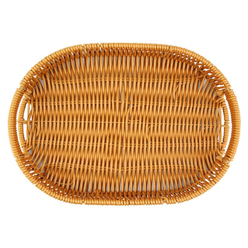 BANDEJA OVAL M METAL PLASTICO 34X25X4,5CM (1UN)