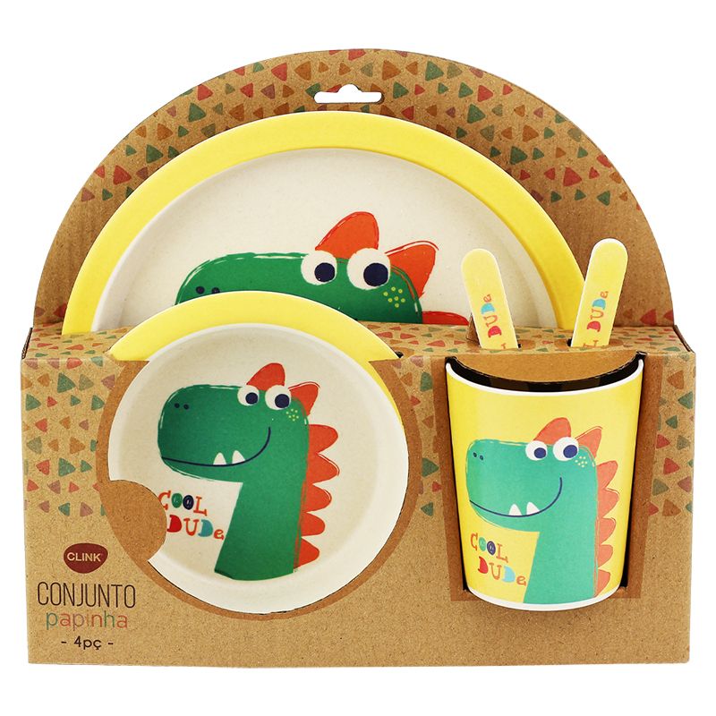 CONJUNTO JANTAR INFANTIL BAMBU 4PC