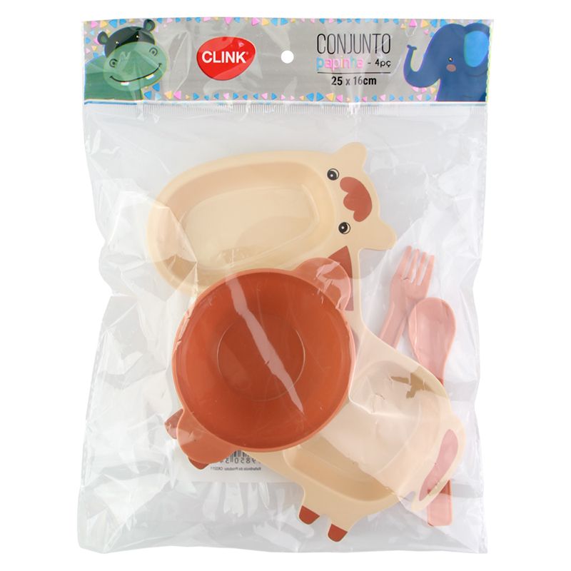 KIT LANCHE INFANTIL PLASTICO 25X16CM