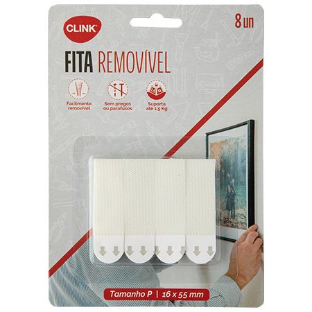 CK5307 - FITA REMOVIVEL P PLASTICO POLIESTER 5,8X1,6X0,2CM