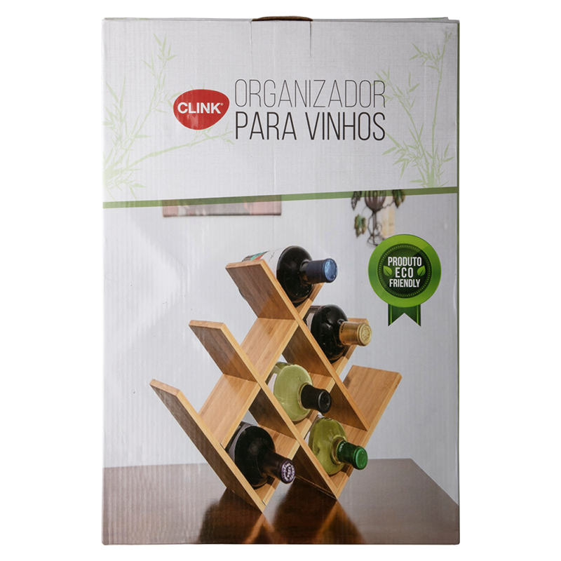 ORGANIZADOR VINHOS BAMBOO 44X10X30CM