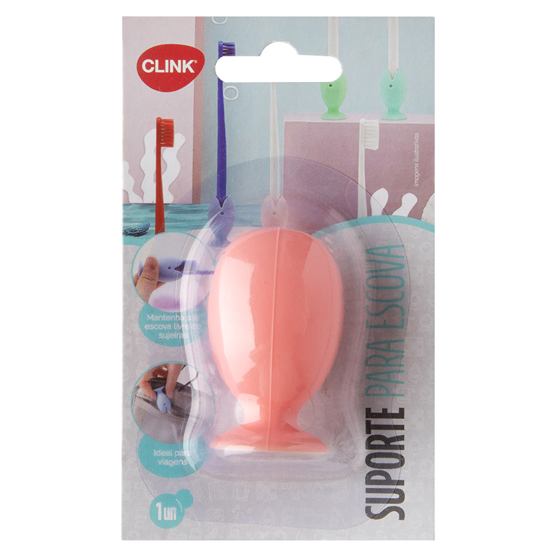 SUPORTE ESCOVA DENTE SILICONE 2,5X2X4,5CM