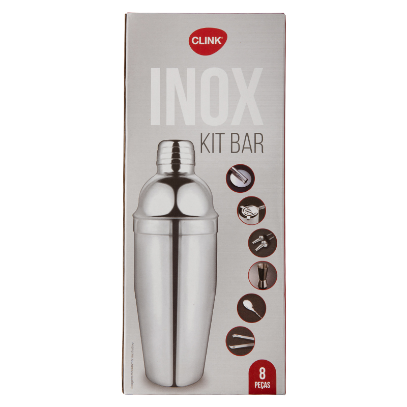 KIT BAR 8PCS AÇO INOX 550ML